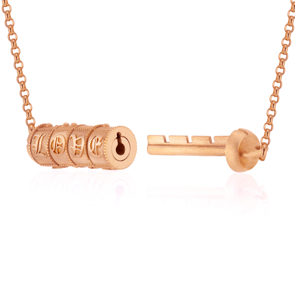 Lock Stories - Love necklace in rose gold