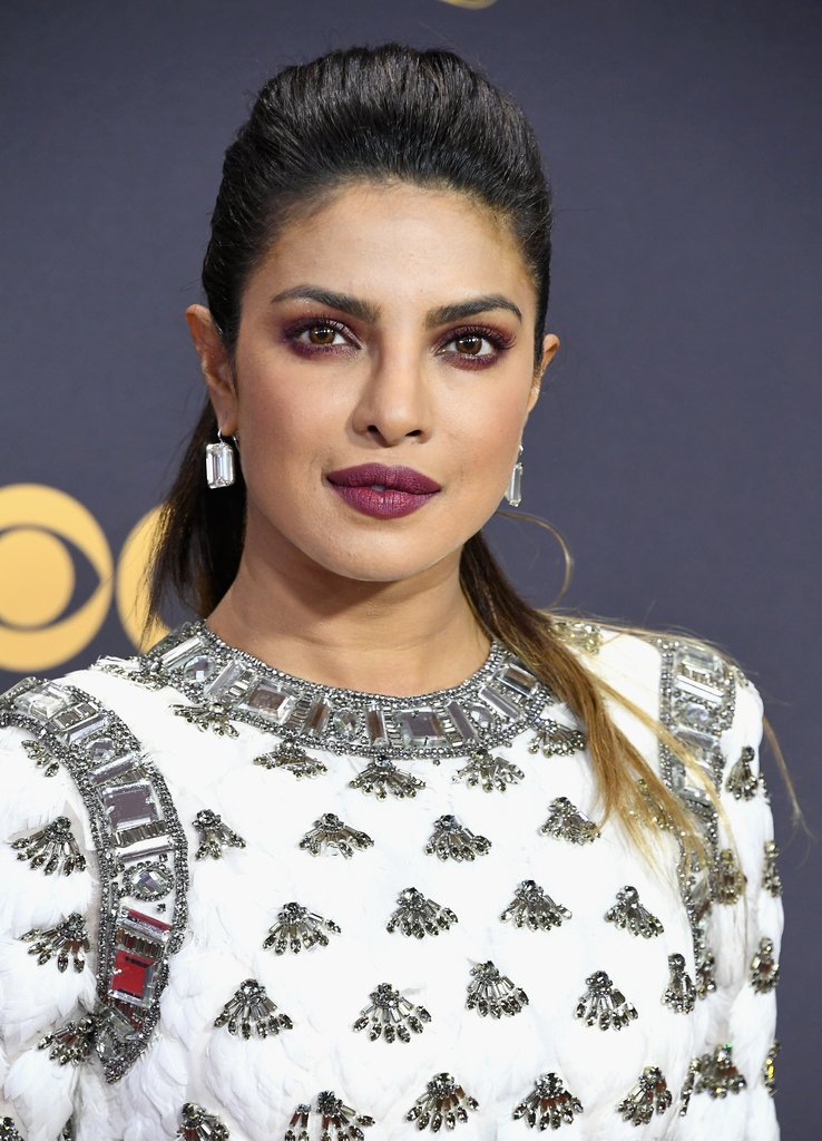 <p>Priyanka Chopra wearing Lorraine Schwartz diamond earrings</p>