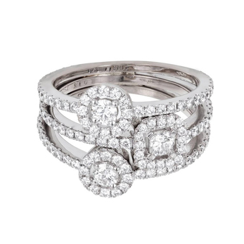 Hearts on Fire 'Repetoire' ring with 0.75ct diamonds in 18k white gold 
