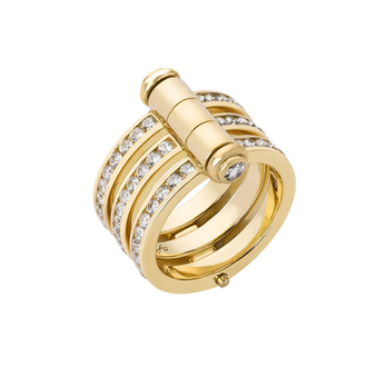 Stephen Webster in collaboration with Tracey Emin ‘I promise to Love you’ ring with diamonds and 18k gold 
