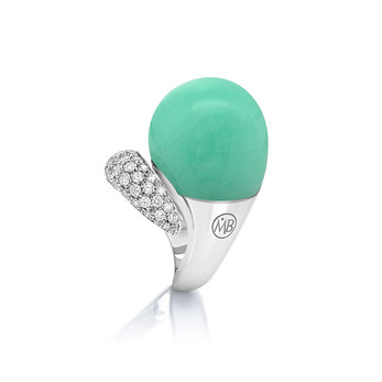 Margherita Burgener ring with chrysoprase 