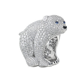 Chopard Limited Edition 'Precious Polar Bear' diamond ring 