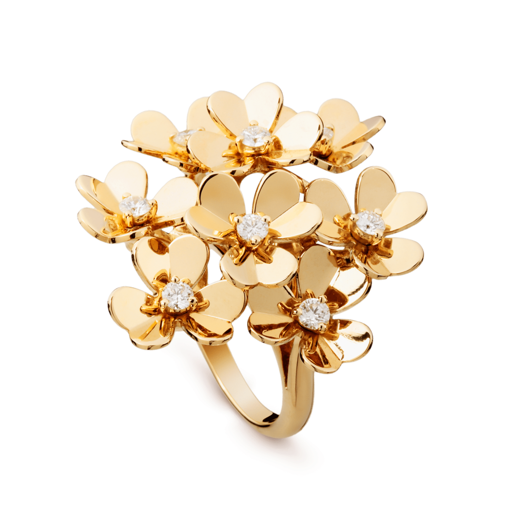 10 Großlochperlen Rondelle Acrylperlen European Perlen flower power #2 