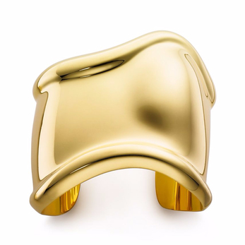 'Bone' cuff in 18K yellow gold