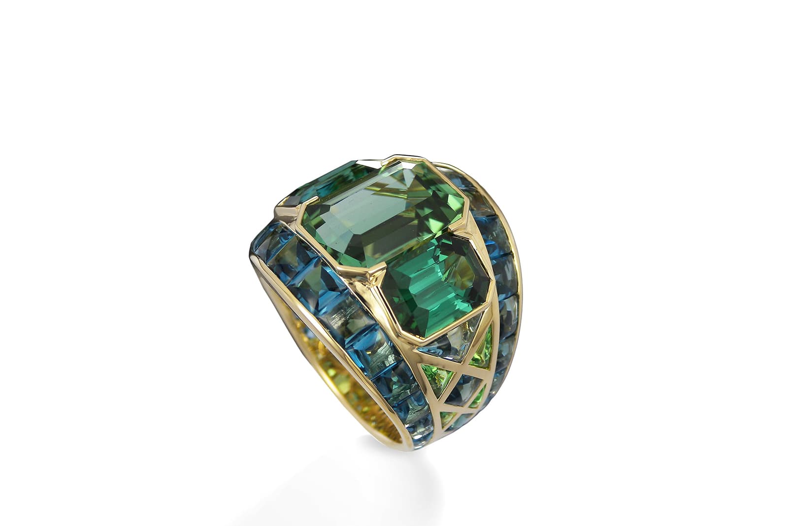 Enormous colourful gemstones in fine jewellery design
